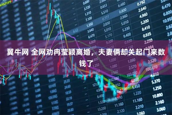 翼牛网 全网劝冉莹颖离婚，夫妻俩却关起门来数钱了